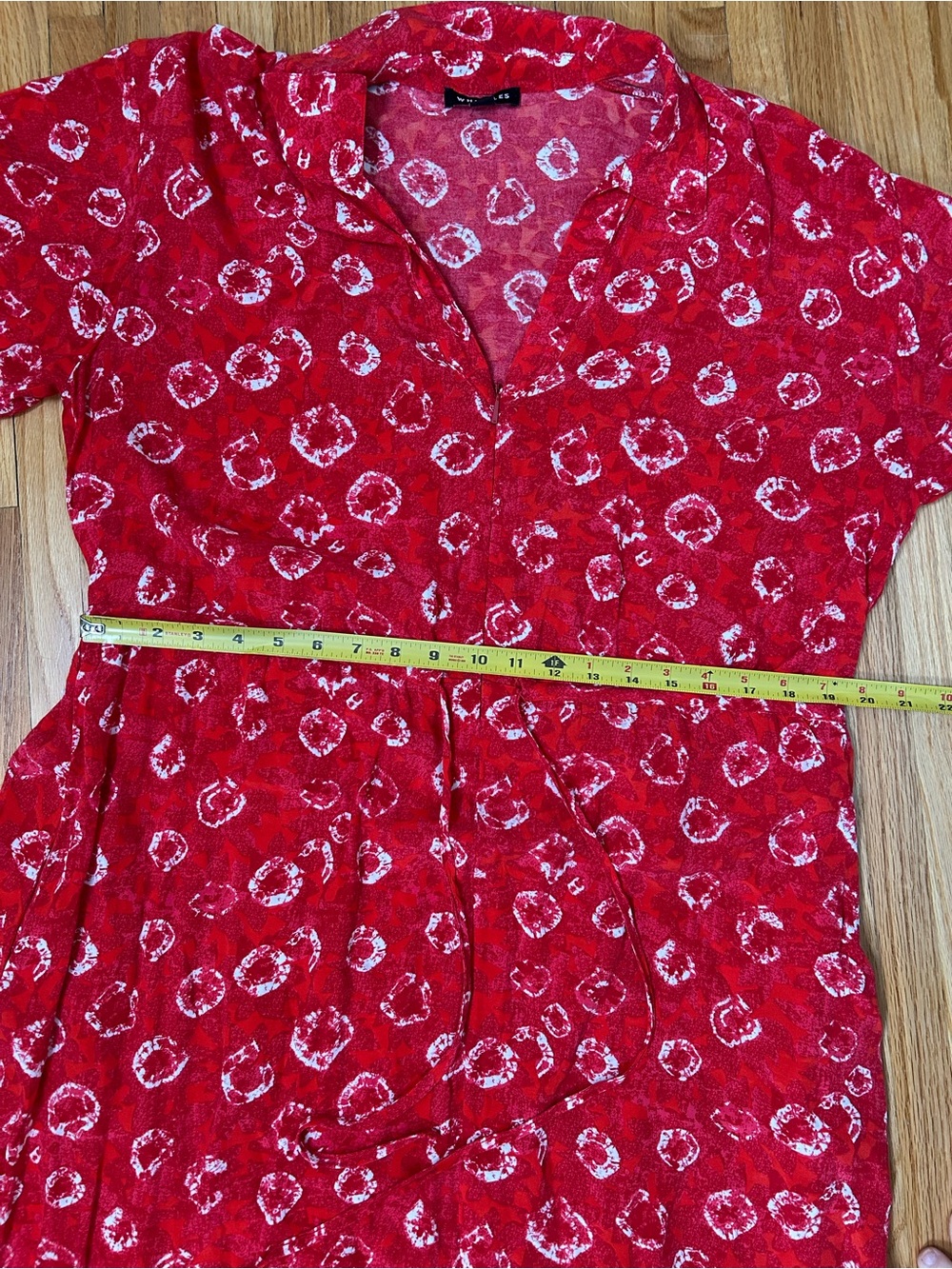 Whistles Hilda Tie Dye Floral Printed Midi Dress - Picture 10 of 11